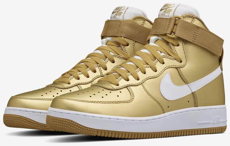 NikeLab Air Force 1 High Metallic Gold