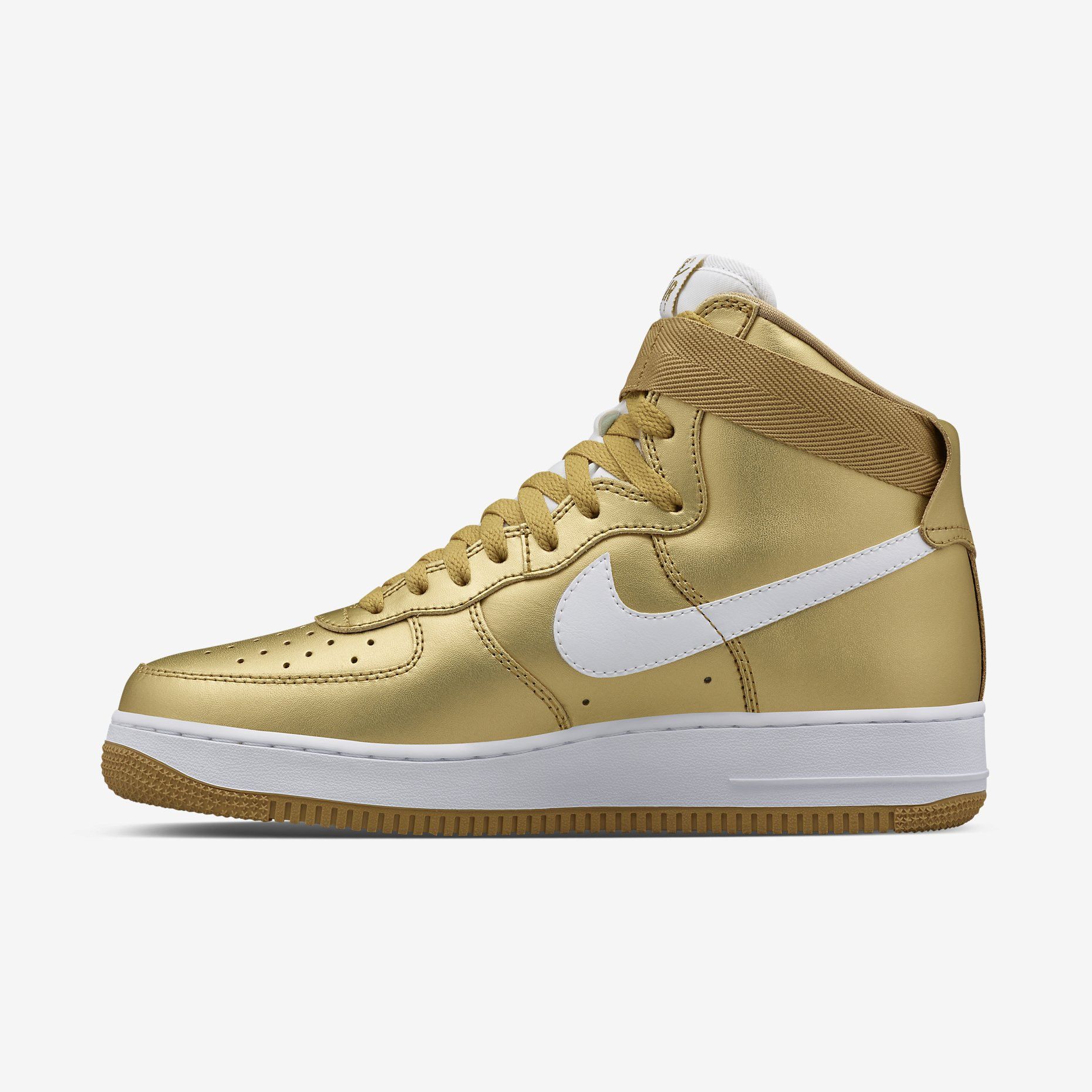 Nike air force 1 high top gold shop