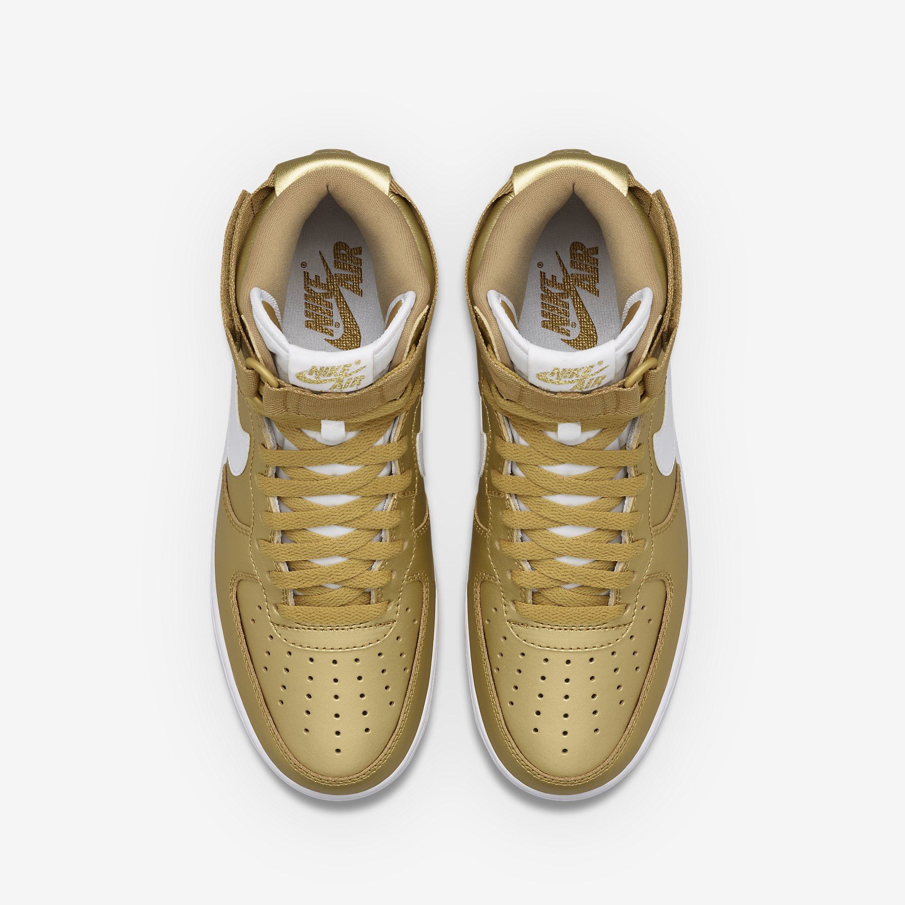 Nike air force 1 high metallic gold clearance