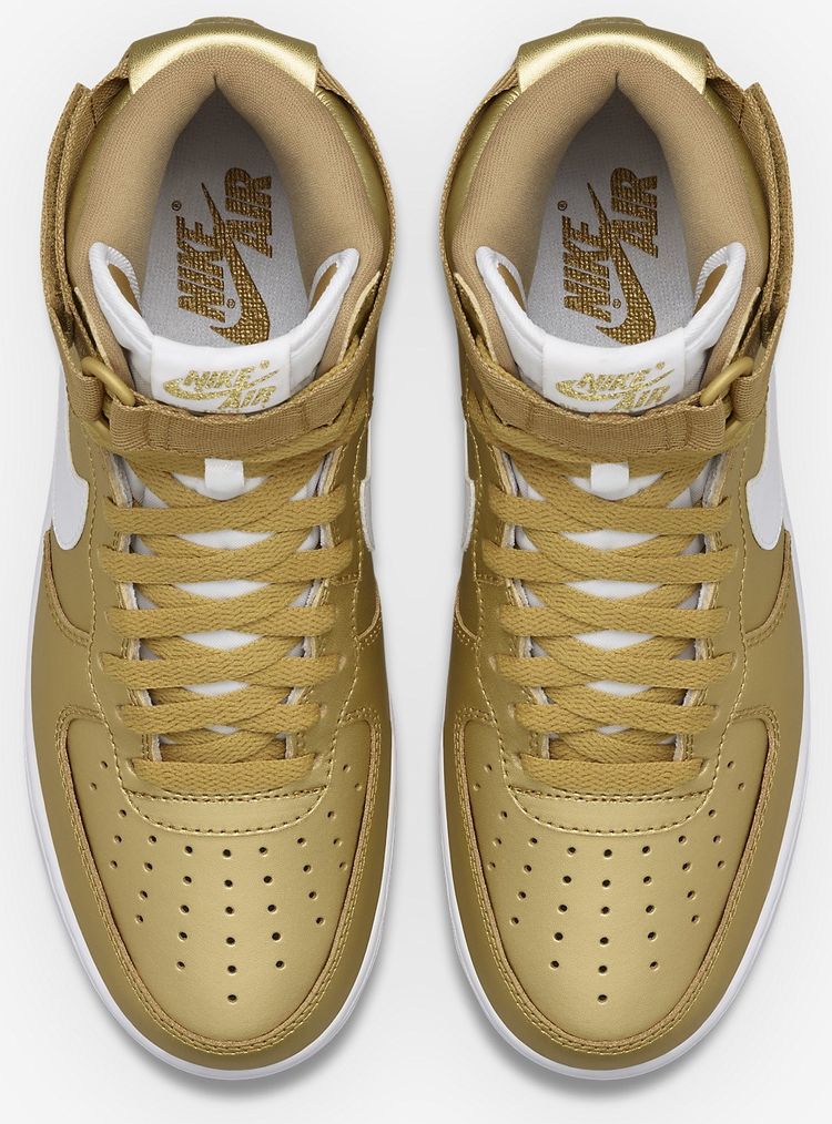 NikeLab Air Force 1 High Metallic Gold