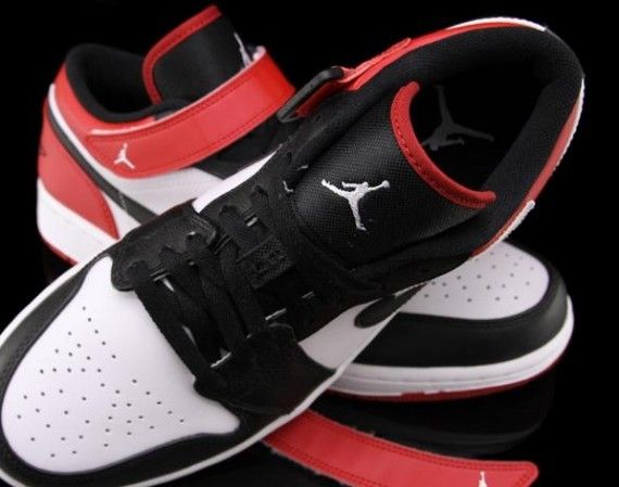 Buy Air Jordan 1 Strap Low 'Black Toe' - 574420 101 | GOAT