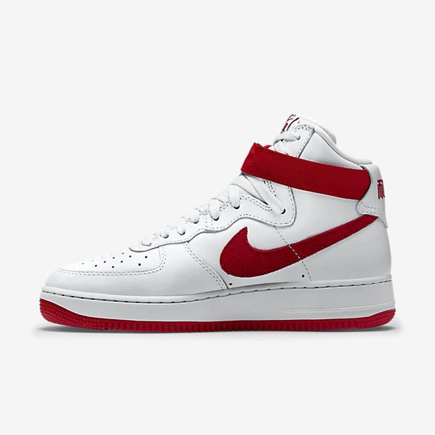 Nike air force 1 high white red sale