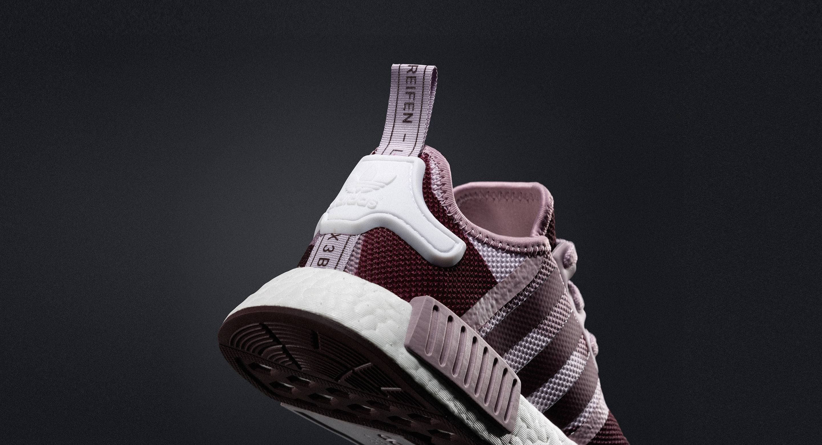 Adidas nmd purple and white hotsell