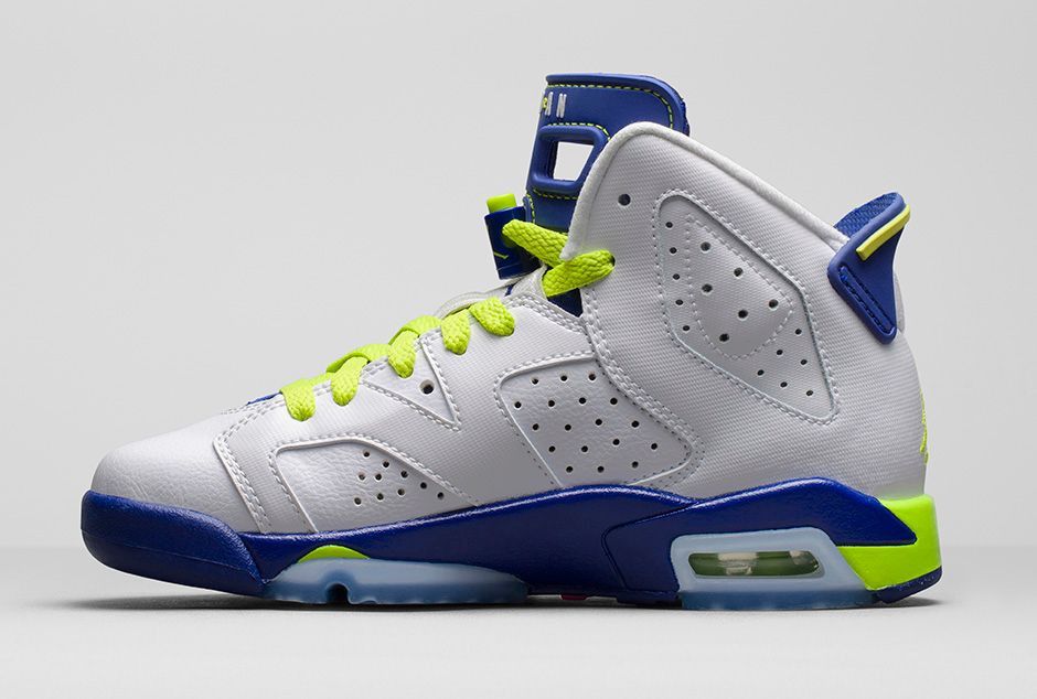 Size 3.5 Air Jordan 6 Retro GG 'Fierce Green'