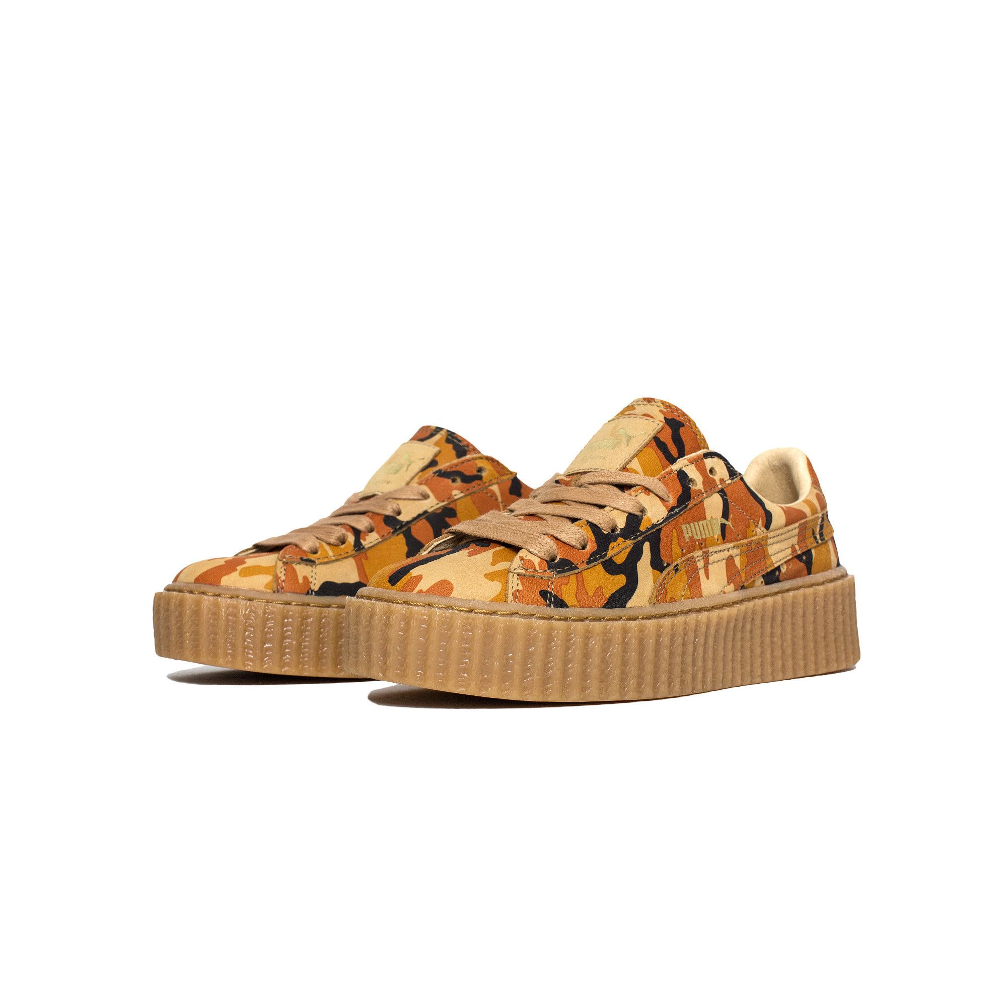 Buy Fenty x Wmns Suede Creepers Orange Camo 362341 01 GOAT