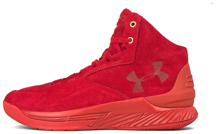 Under Armour Curry 1 Lux Mid Suede Triple Red