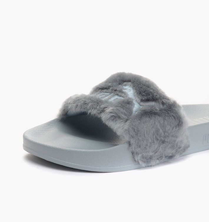 Fenty puma fur slides grey hotsell