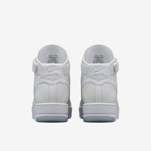 Nike air force 1 ultra flyknit mid triple white clearance