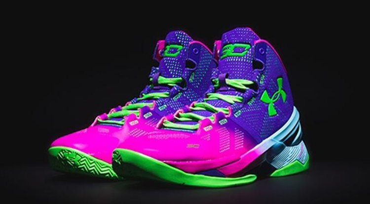 Under Armor Curry 2 Northern Lights Basketball Shoes Youth Sz 6.5