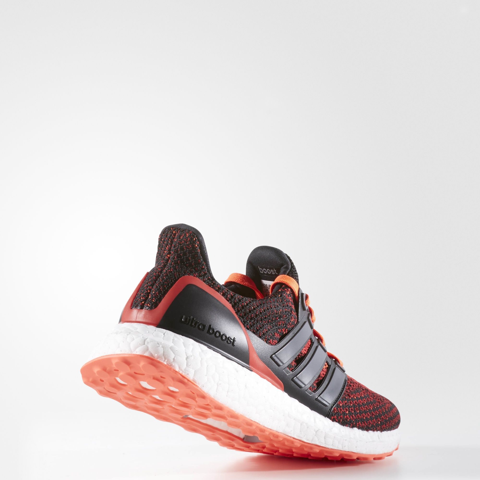 Adidas ultra boost 2.0 core black solar red deals