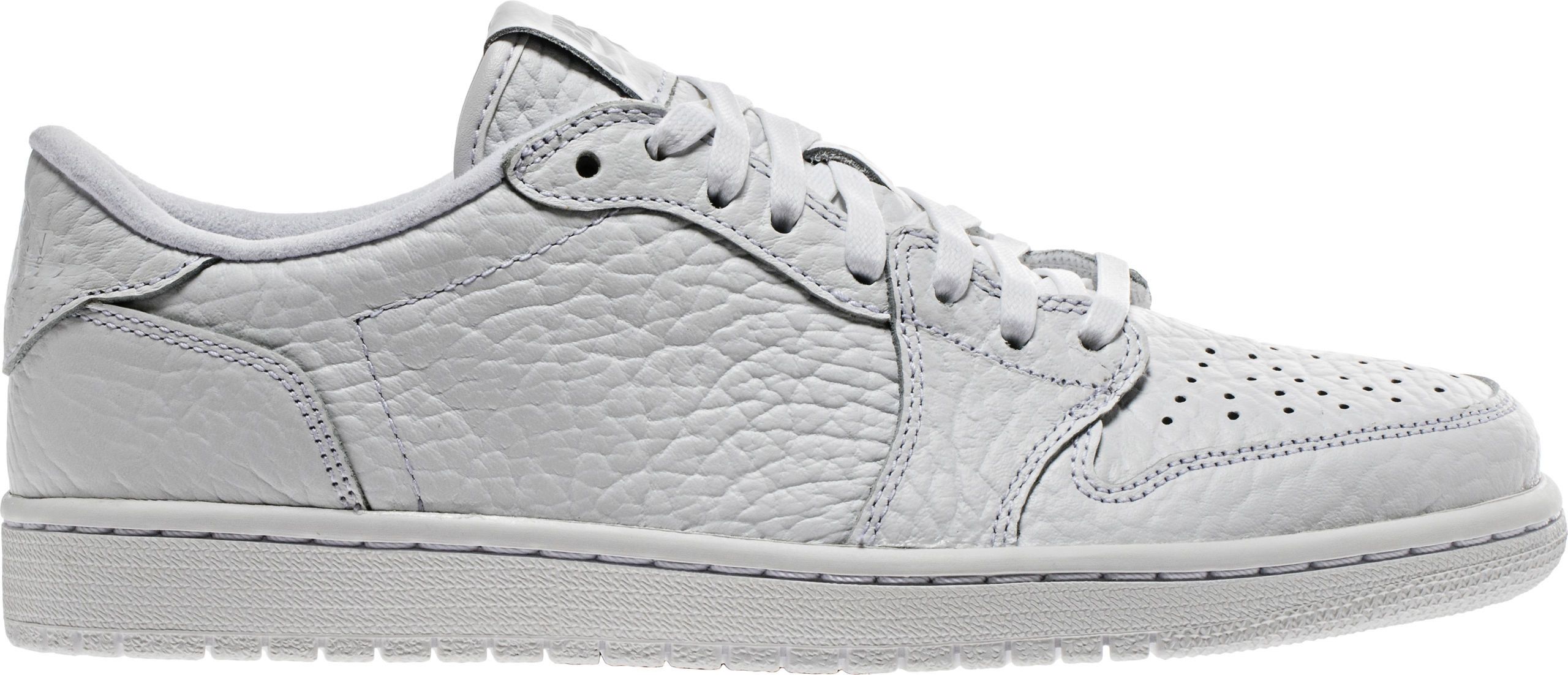 Jordan 1 low swooshless white shop