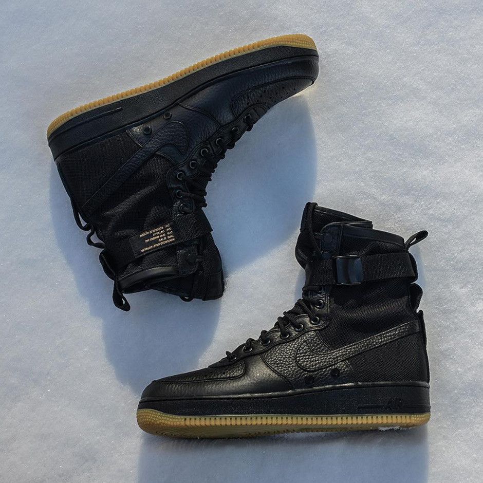 Buy SF Air Force 1 Black Gum 864024 001 GOAT UK