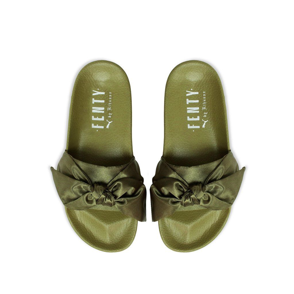 Buy Fenty x Wmns Bow Slide Olive 365774 01 GOAT CA
