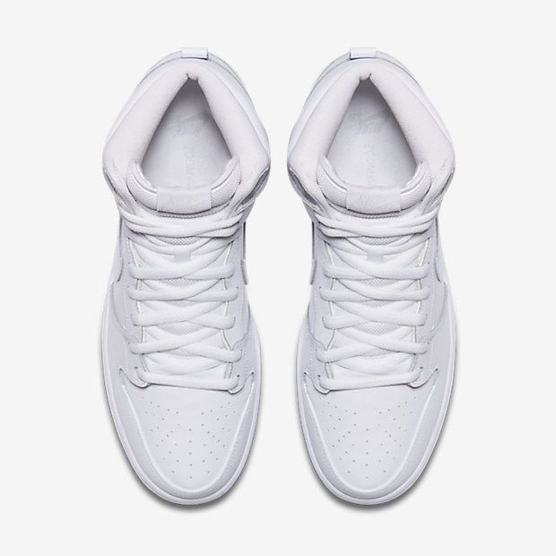 Nike sb dunk high white ice top