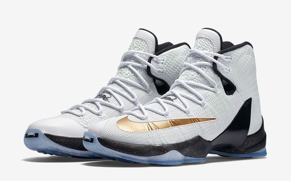 Gold and white lebrons on sale