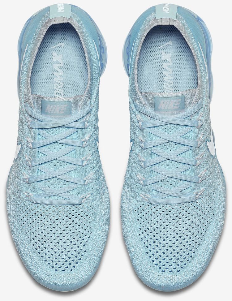 Blue vapormax flyknit women's sales