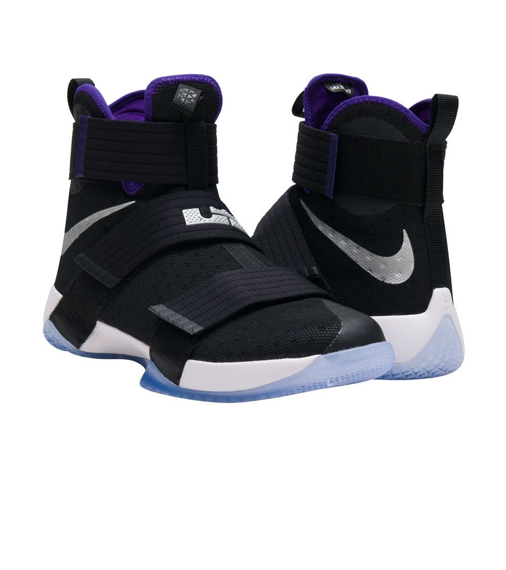 lebron soldier 10 purple and black