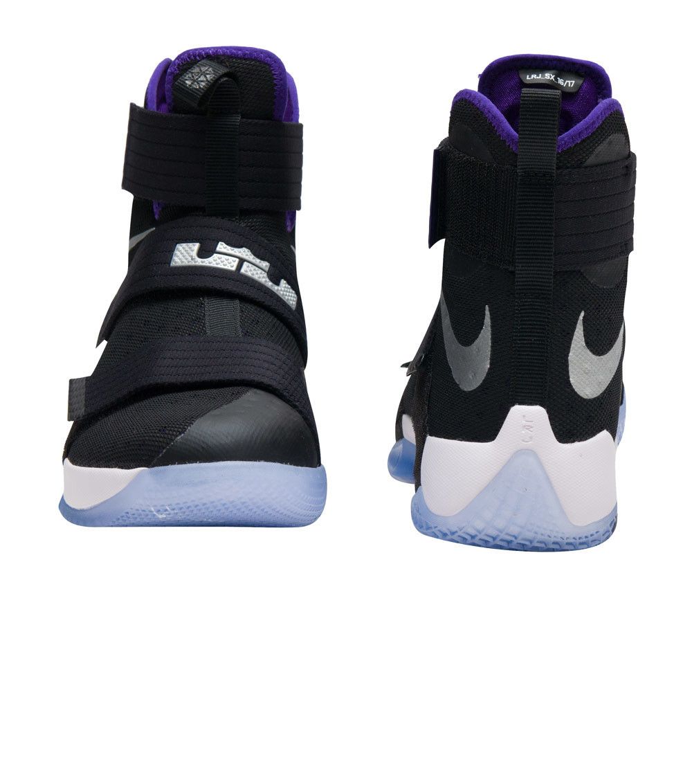 Lebron soldier 10 black and purple top
