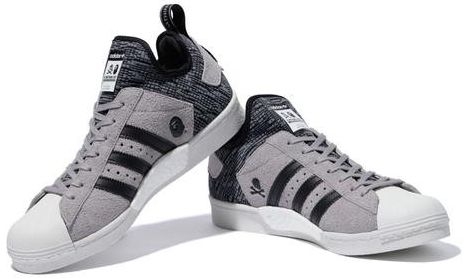 A Bathing Ape x Neighborhood x adidas Superstar Boost Grey Black