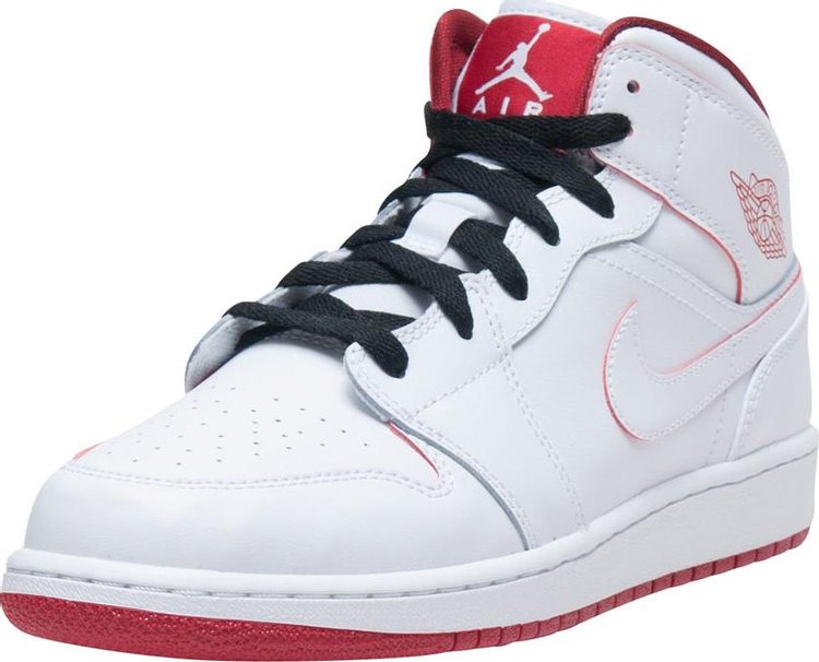 Air Jordan 1 Retro Mid GS White Gym Red