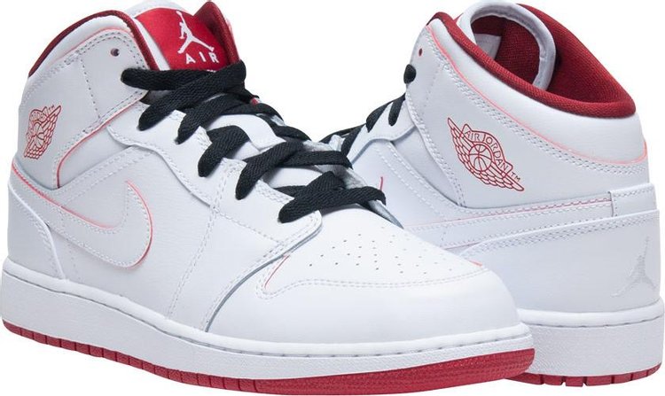 Air Jordan 1 Retro Mid GS White Gym Red