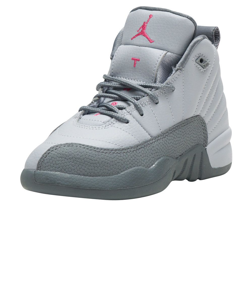 Grey and pink 12s jordans best sale