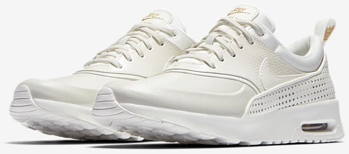 Nike air max thea gold and white online
