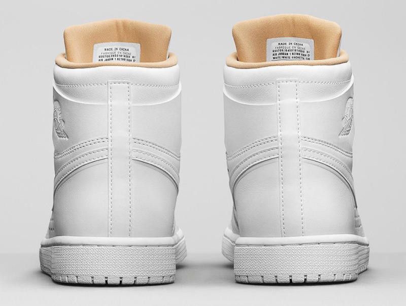 Jordan 1 retro white vachetta tan sale