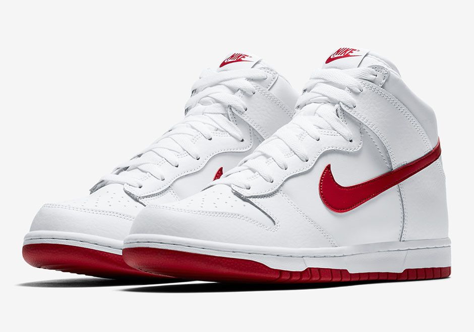 Size 10.0 Dunk High White Gym Red