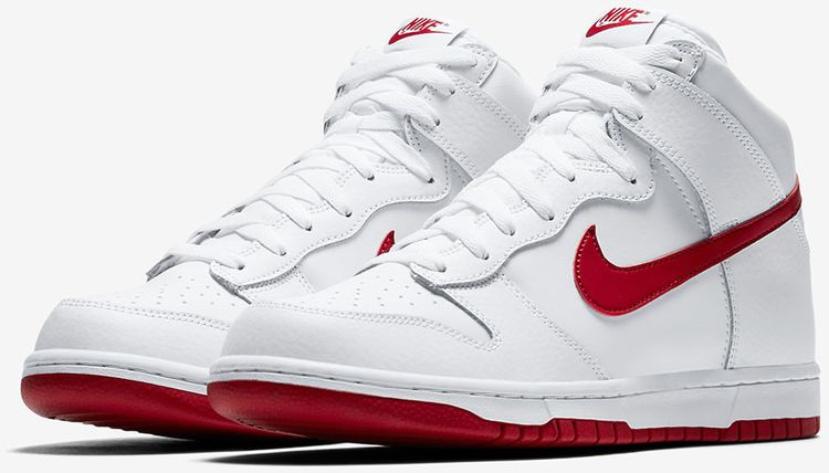 Nike Dunk High White Gym Red