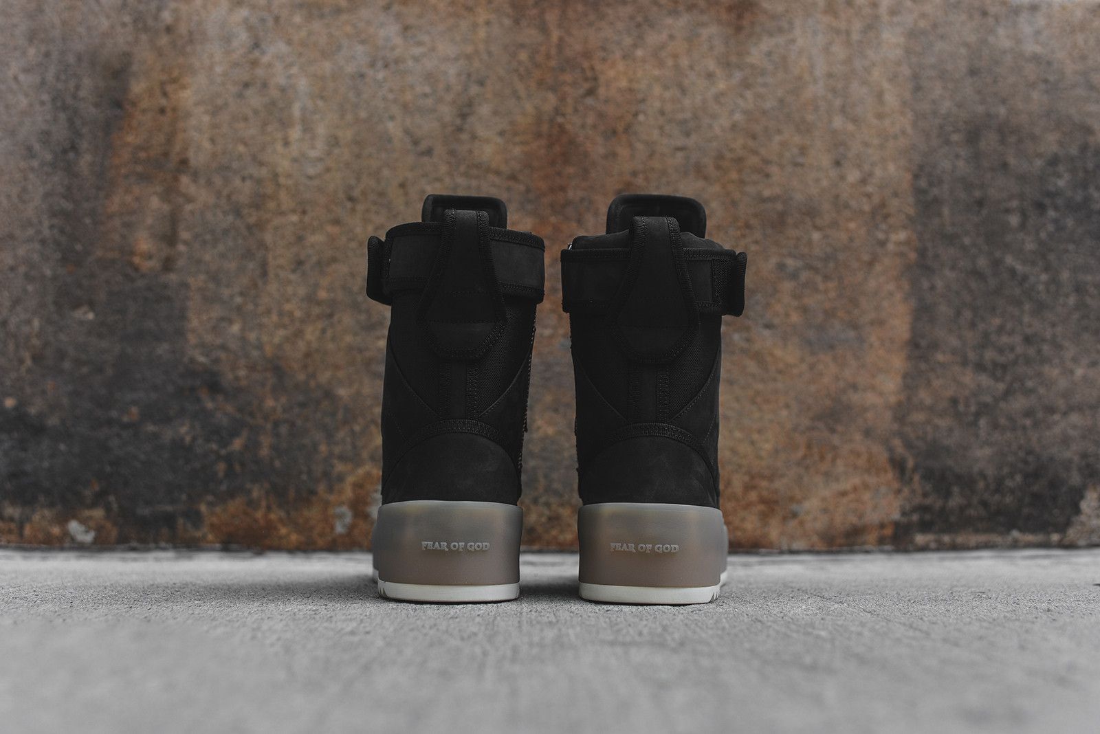 Size 7.0 Fear of God Military Sneaker Black Gum