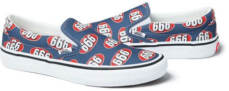 Supreme x Vans Slip On Navy 666