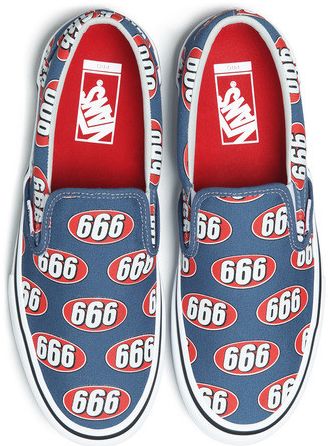 Supreme x Vans Slip On Navy 666
