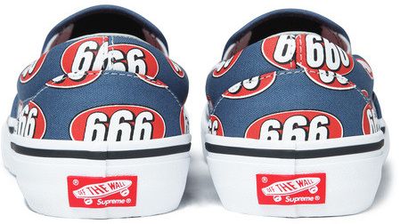 Supreme x Vans Slip On Navy 666