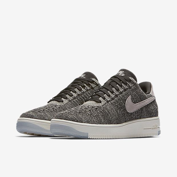 Nike air force 1 flyknit low grey 2025