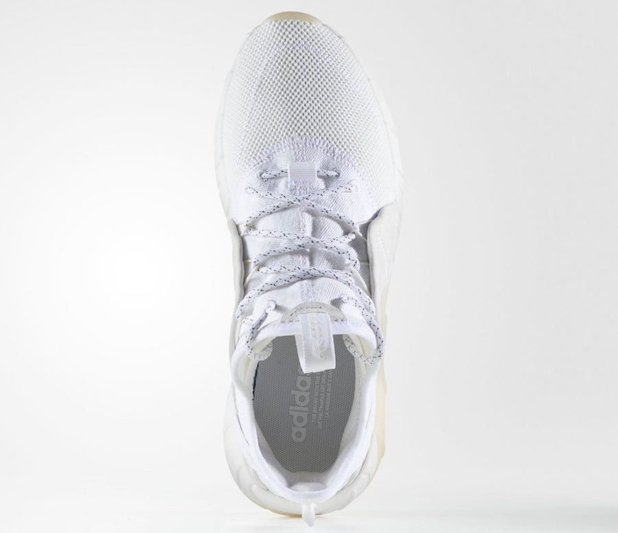 Adidas originals tubular rise sneakers in white by3555 top