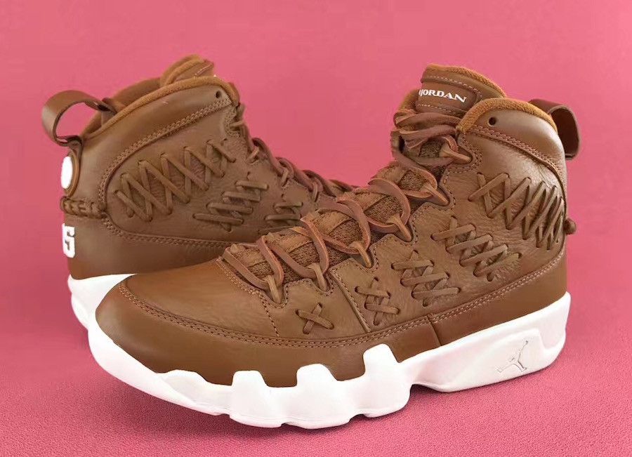 Size 10.5 Air Jordan 9 Retro Pinnacle Baseball Glove Brown