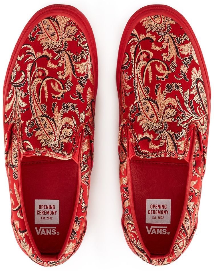 Opening Ceremony x Vans Slip On LX Qi Pao II Red