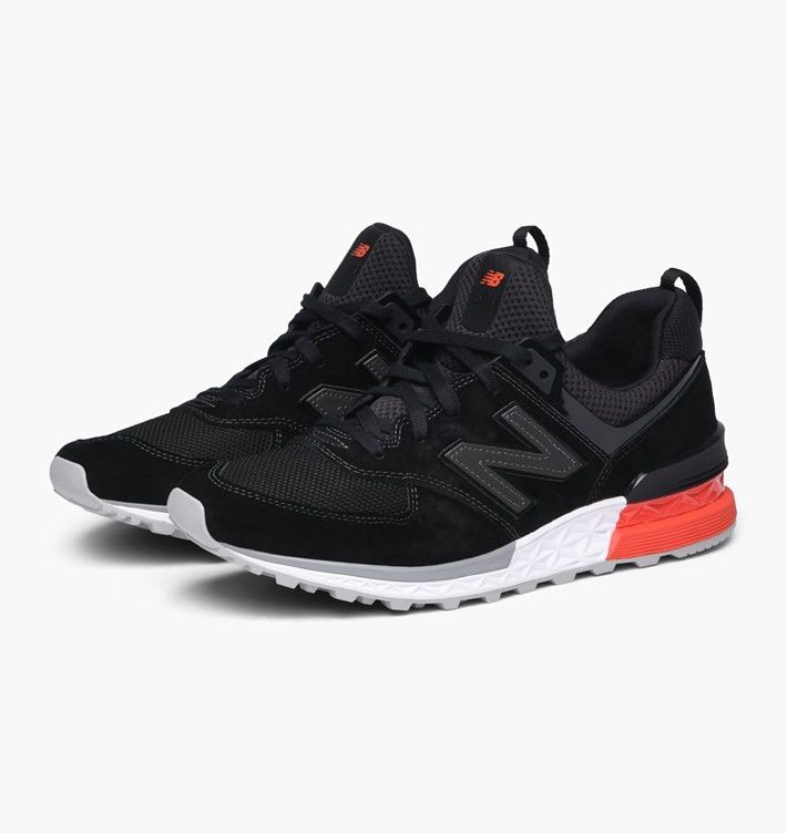New balance 574 sport black red best sale