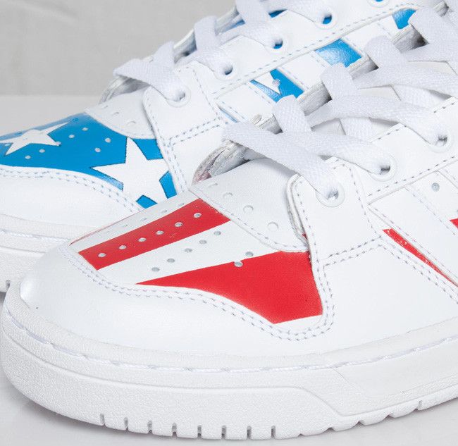 Adidas wing shoes red white and blue best sale