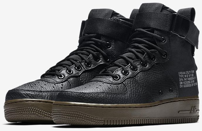 Nike sf air force 1 mid black dark hazel store