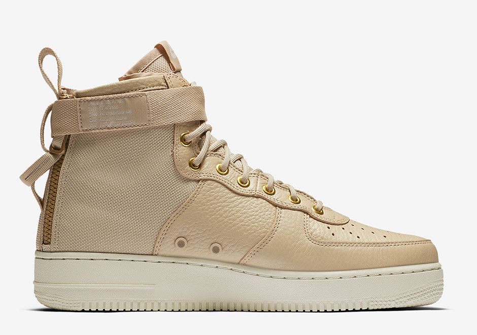 nike sf air force 1 mid mushroom & light bone