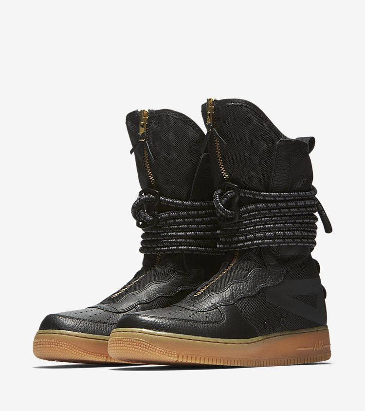 Buy SF Air Force 1 High Black Gum AA1128 001 GOAT