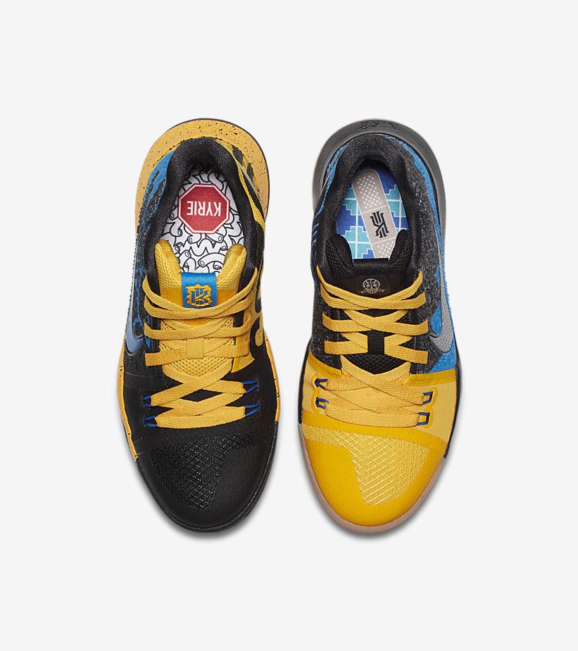 kyrie 3 yellow and blue