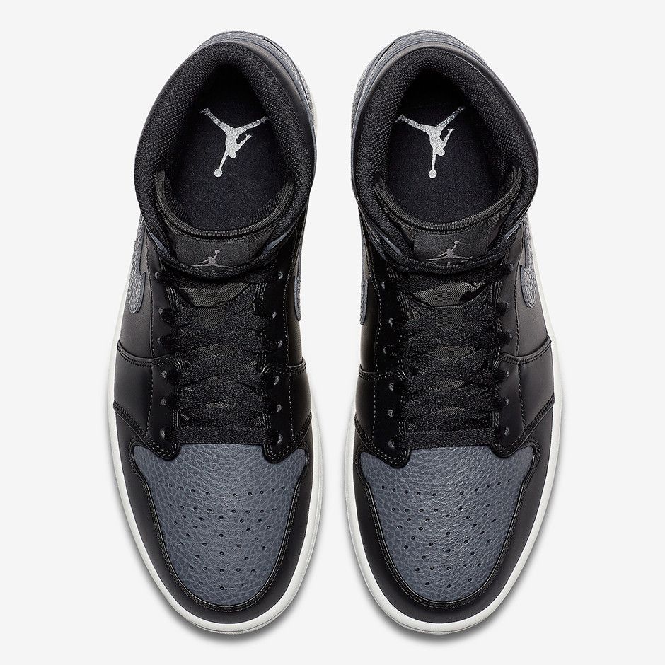 Nike air jordan 1 mid black dark grey clearance