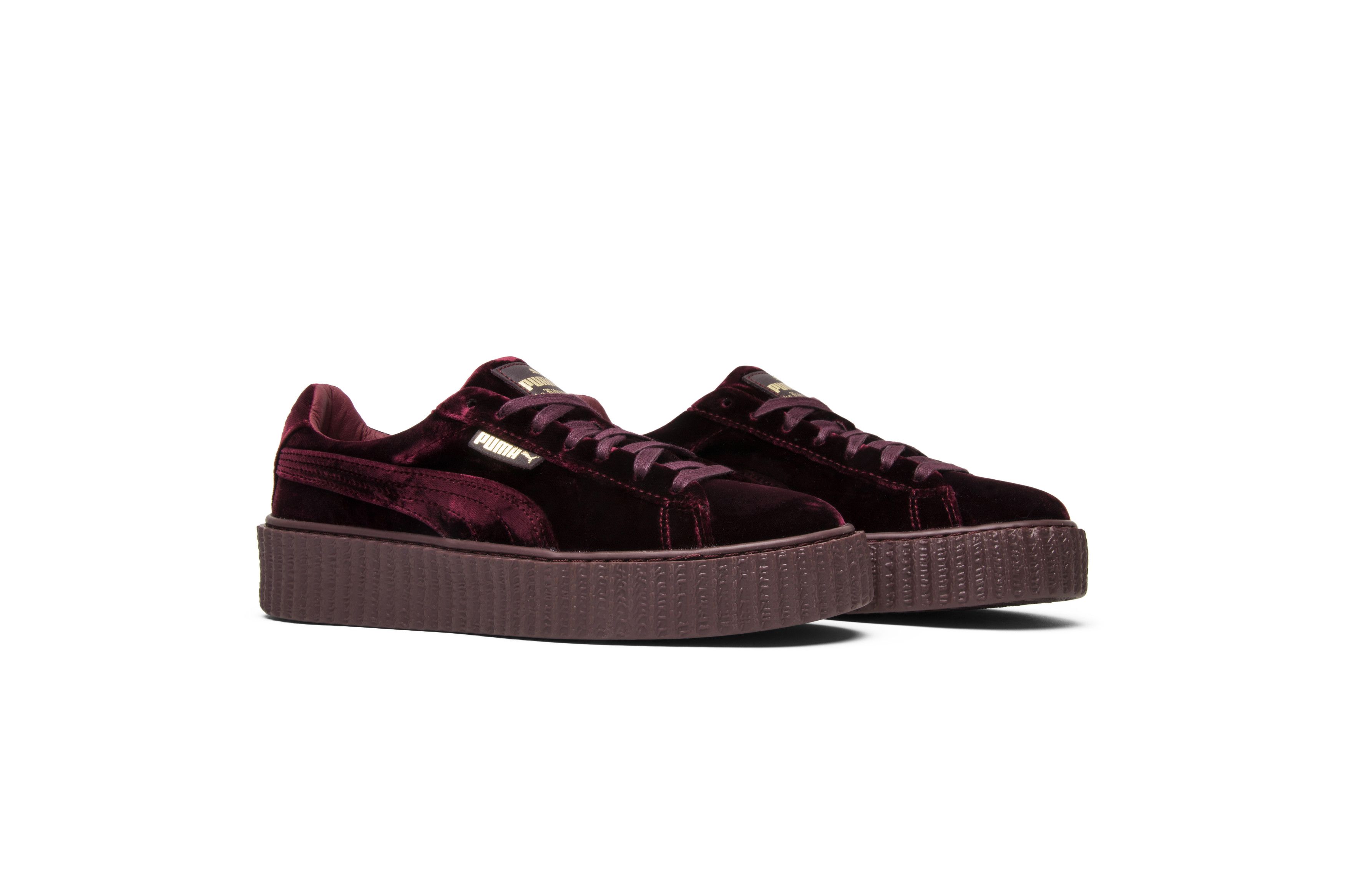 Puma velvet creepers burgundy store