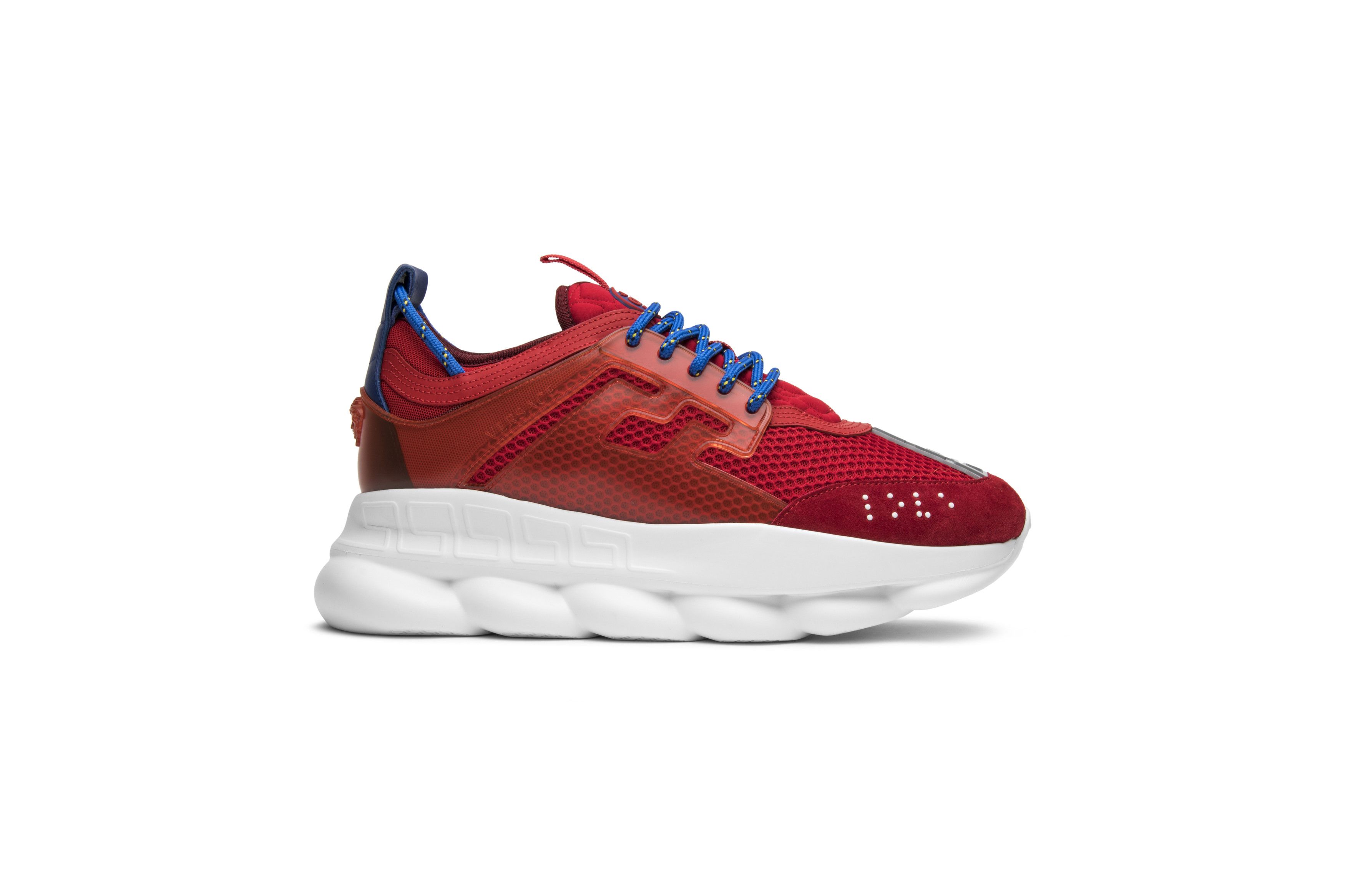 Versace chain discount reaction red