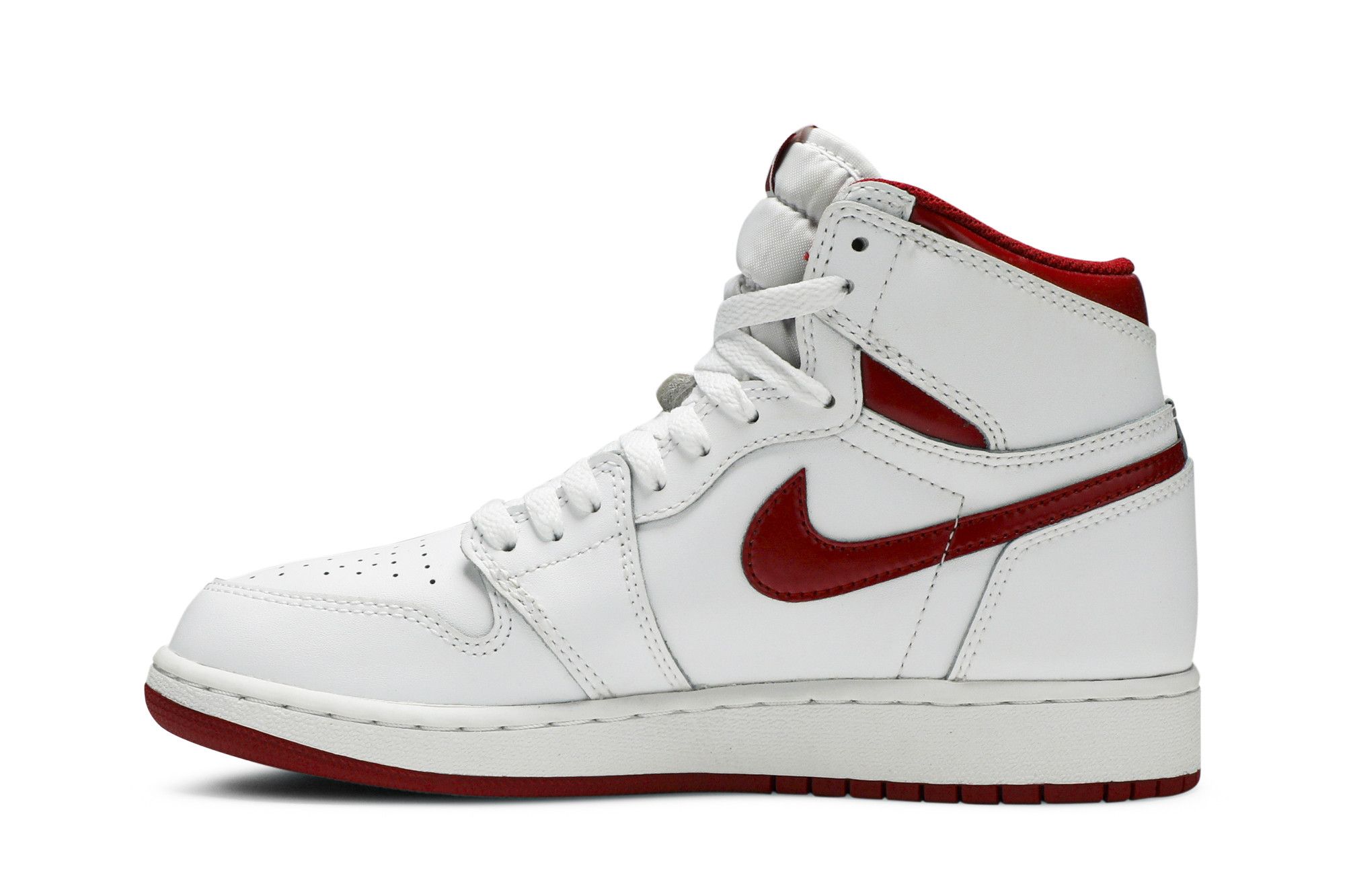 Size 3.5 Air Jordan 1 Retro High OG GS Metallic Red