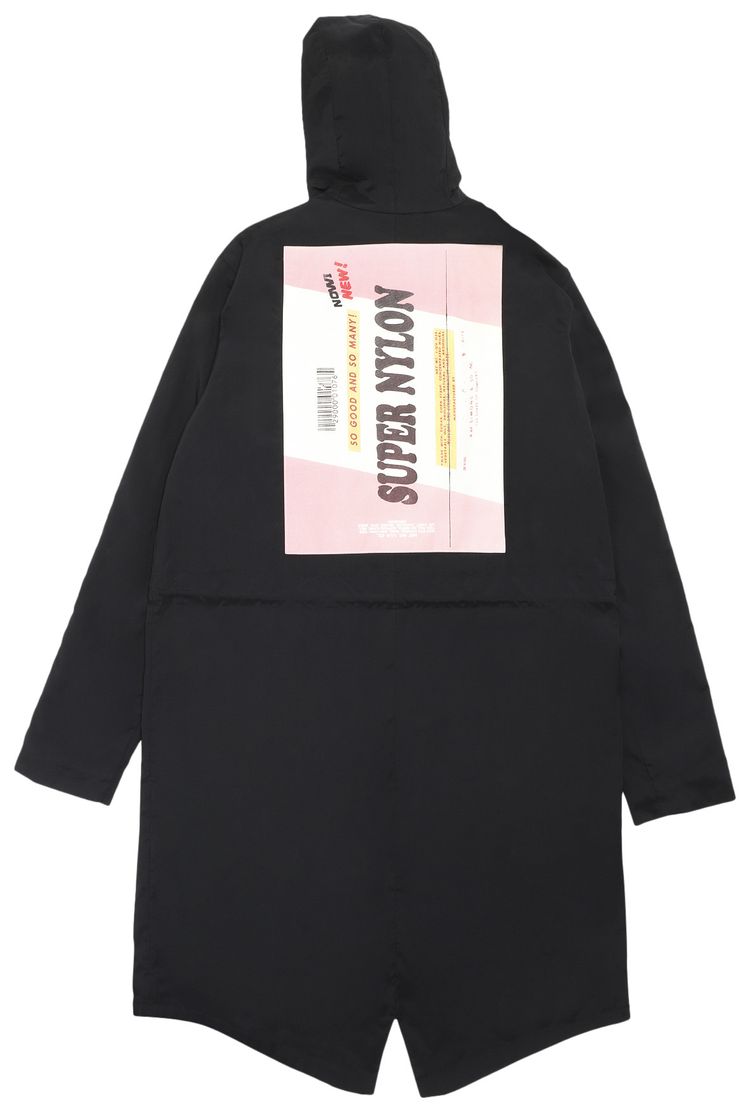 Raf Simons Super Nylon Fishtail Parka Black