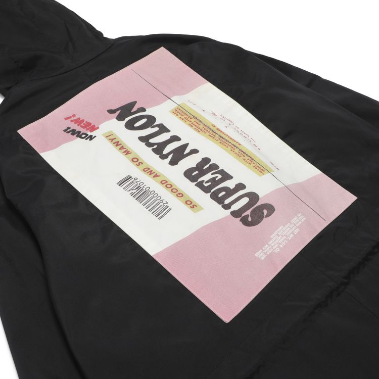 Raf Simons Super Nylon Fishtail Parka Black